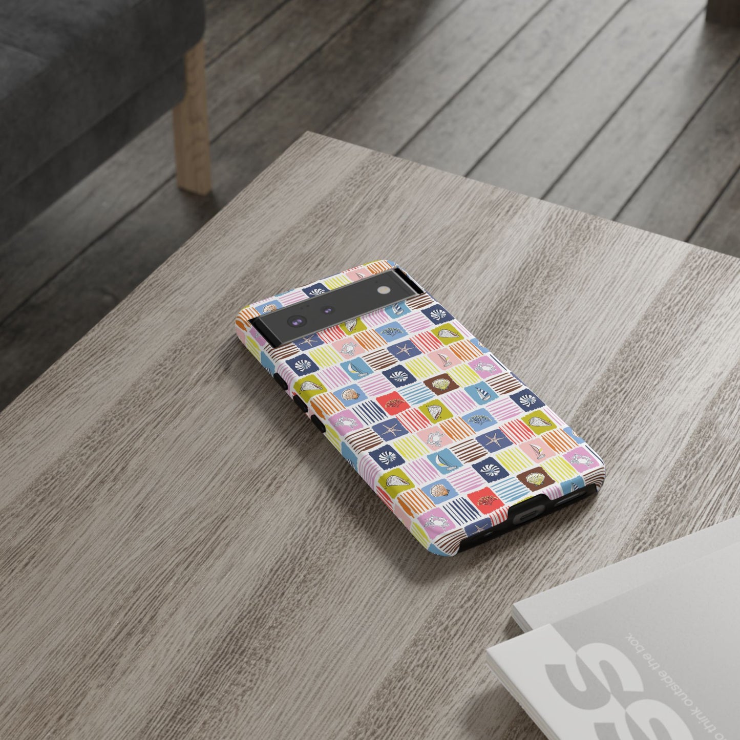 Colorful Seashells Sailboats and Starfish Summer Themed Phone Case