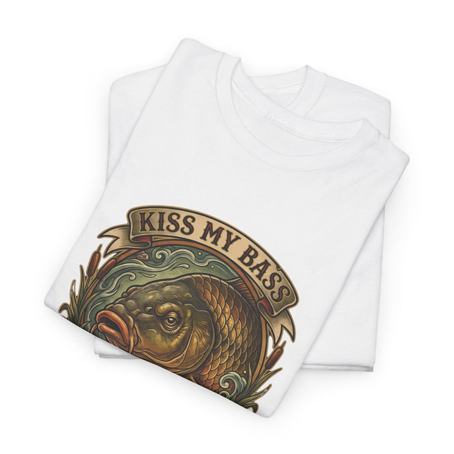 Kiss My Bass, Fish For Cash - Bass Angler Tee