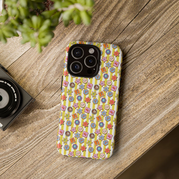 Yellow and White Striped Summer Themed Phone Case
