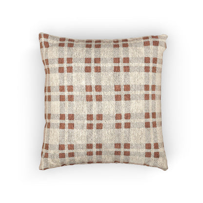 Red and White Plaid - Indoor Woven Pillow
