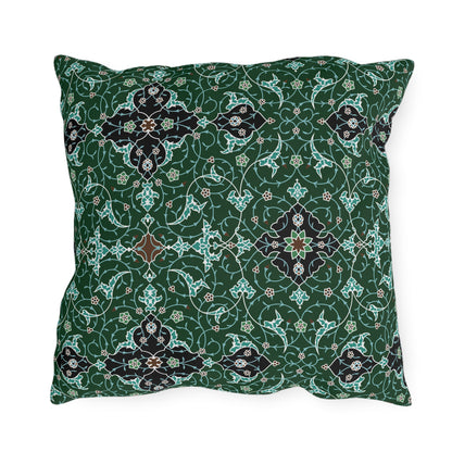 Elegant Green and Blue - Outdoor Pillow