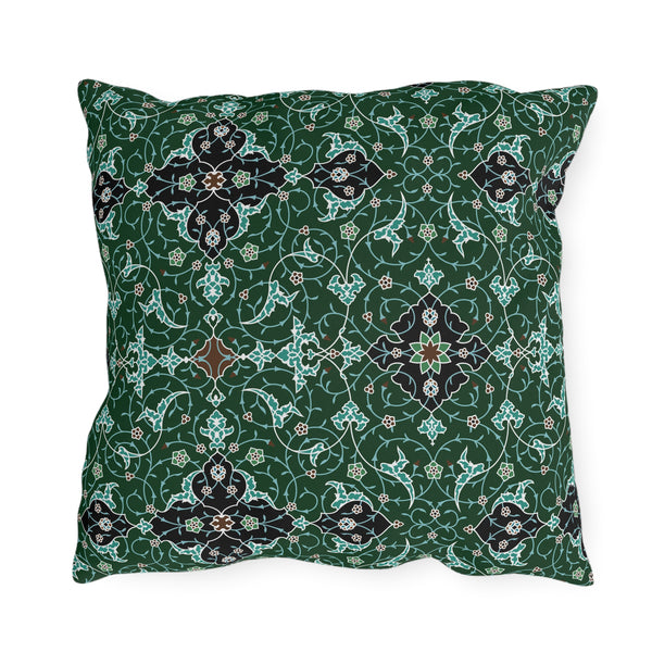 Elegant Green and Blue - Outdoor Pillow