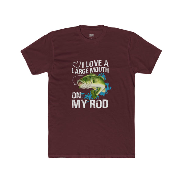 Large Mouth Bass On My Rod - Men's Graphic Funny TShirt