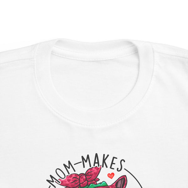 Toddler My Mom Makes My Heart Saur Dinosaur Valentine's Day TShirt
