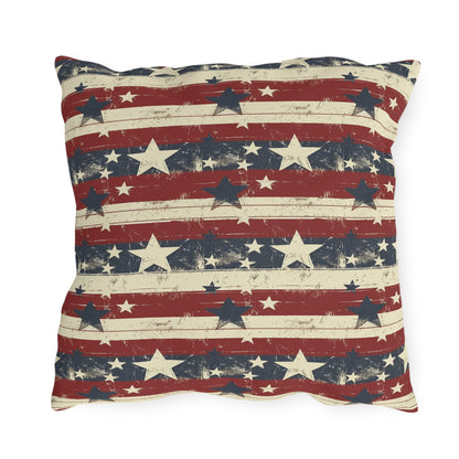 Stars & Stripes - Outdoor Throw Pillow