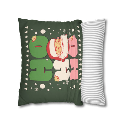 Green Santa Claus Pillow Cover