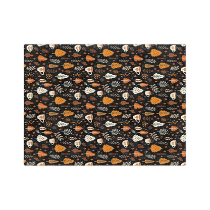 Cozy Fall Velveteen Blanket - Perfect for Autumn, Halloween, and Thanksgiving Decor, Gift for Friends, Family, Home