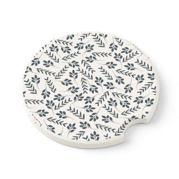 Botanical Soapstone Car Coaster, Floral Coaster, Car Accessories, Home Decor Gifts, Unique Car Gift, Eco-Friendly Coasters