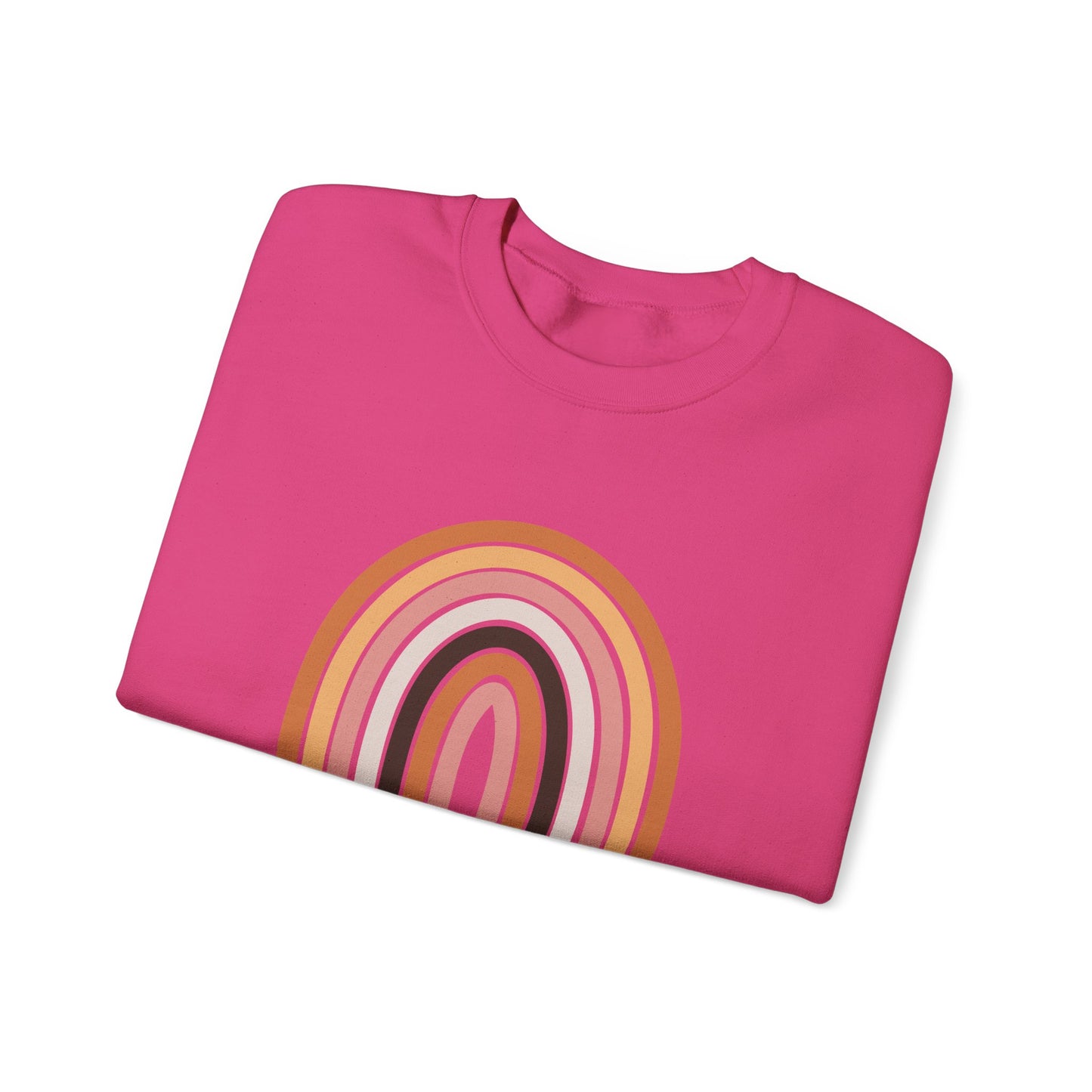 Pilates Rainbow Crewneck Sweatshirt, Cozy Exercise Sweatshirt, Gift for Fitness Lovers, Motivational Apparel, Workout Pullover