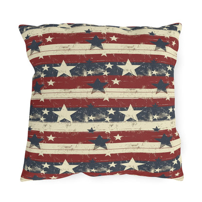 Stars & Stripes - Outdoor Throw Pillow