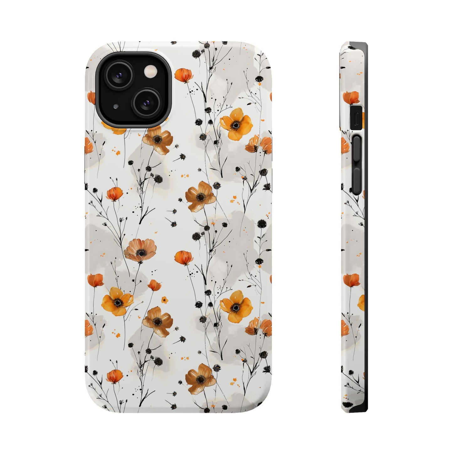 Orange and Yellow Floral MagSafe iPhone Case