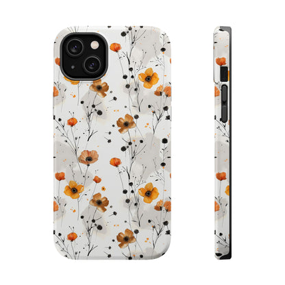 Orange and Yellow Floral MagSafe iPhone Case