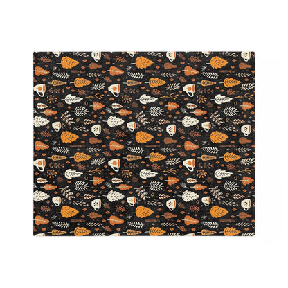 Cozy Fall Velveteen Blanket - Perfect for Autumn, Halloween, and Thanksgiving Decor, Gift for Friends, Family, Home