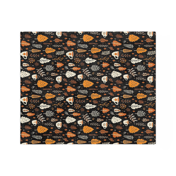 Cozy Fall Velveteen Blanket - Perfect for Autumn, Halloween, and Thanksgiving Decor, Gift for Friends, Family, Home
