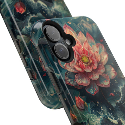 Elegant Lotus Blossom Artistic MagSafe iPhone Case