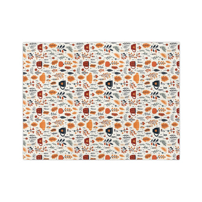 Cozy Floral Velveteen Blanket, Soft Throw for Fall Decor, Seasonal Gift, Home Warmth, Autumn Blanket for Snuggling