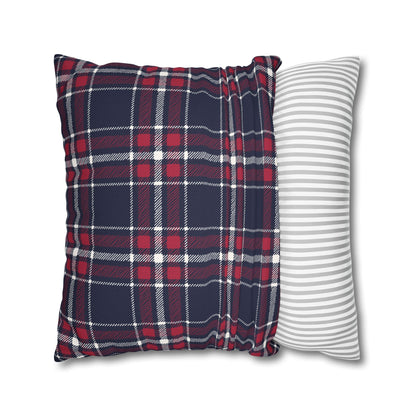 Blue & Red Plaid Christmas Pillowcase