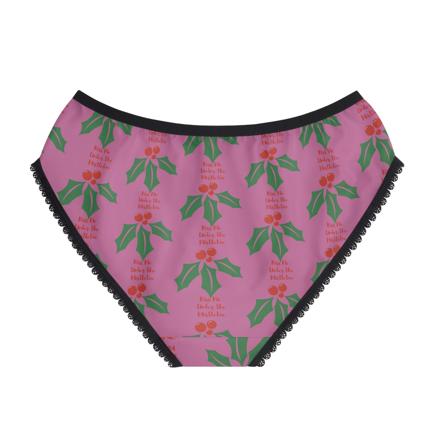 Kiss Me Under the Mistletoe, Women's Briefs, Christmas Underwear, Christmas Gift, Gift for Wife, Gift for Girlfriend, Sexy Underwear