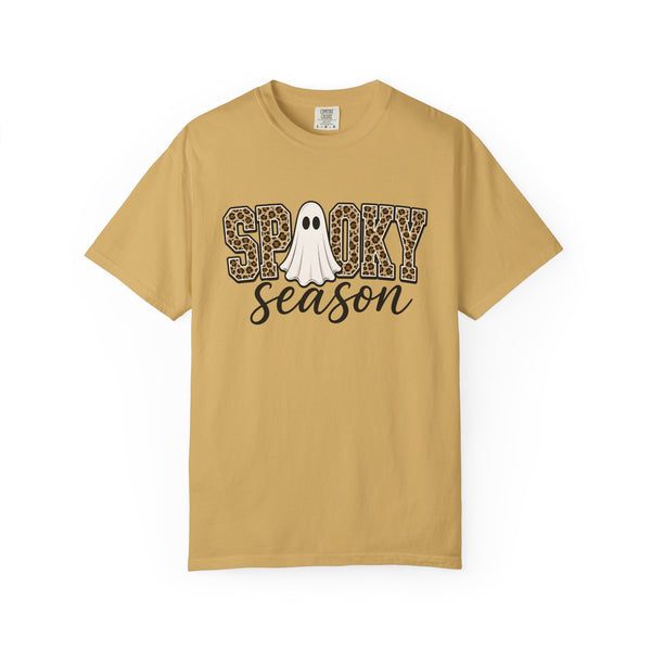 Spooky Season Leopard Print Ghost Halloween Graphic T-Shirt