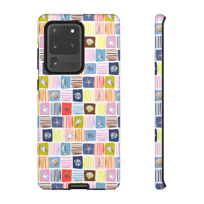 Colorful Seashells Sailboats and Starfish Summer Themed Phone Case