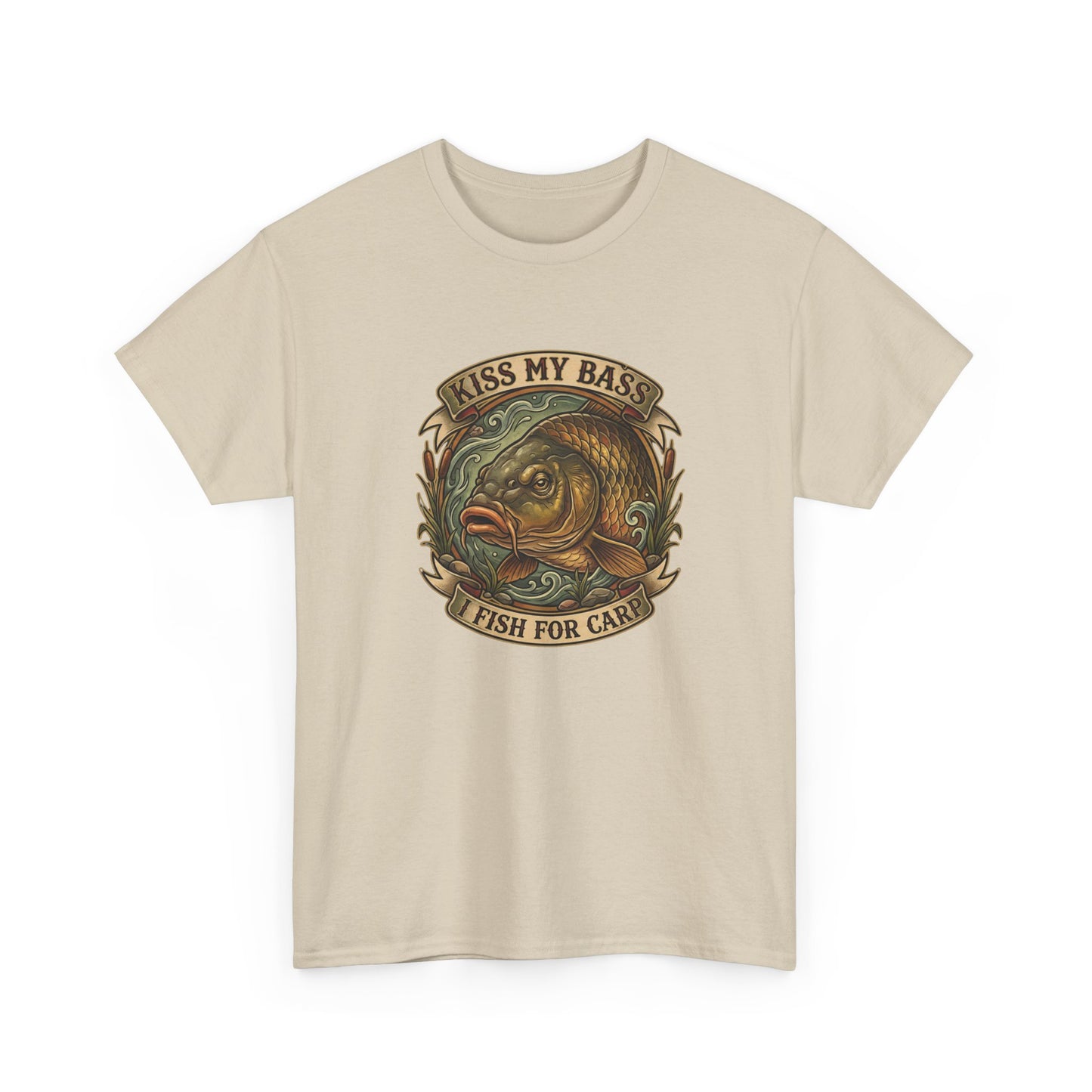 Kiss My Bass, Fish For Cash - Bass Angler Tee
