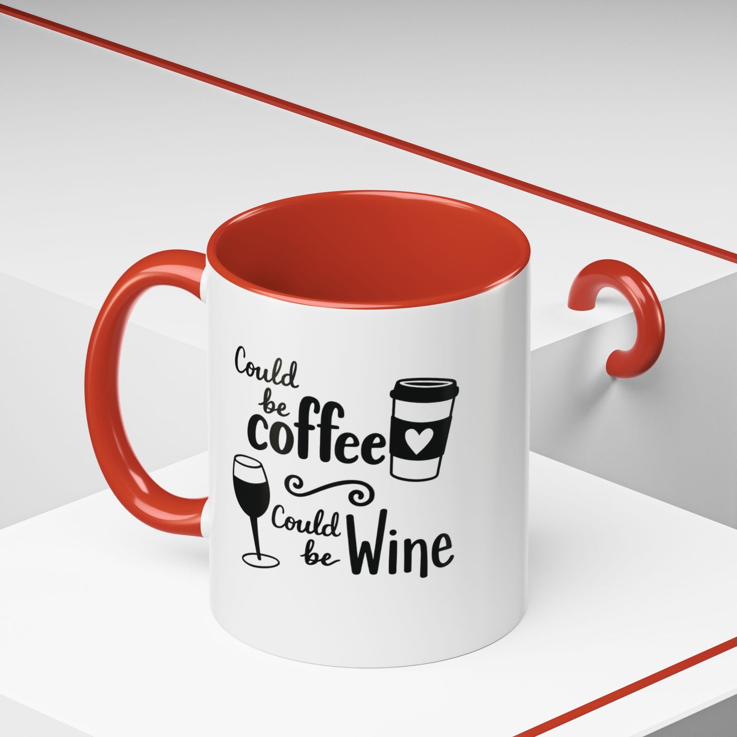 Could Be Coffee Could Be Wine Mug | Accent Coffee Mug Funy Gift Idea Co-Work Present Mom Life