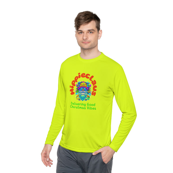 Unisex Long Sleeve TShirt Hippie Claus Graphic Tshirt Funny Tee