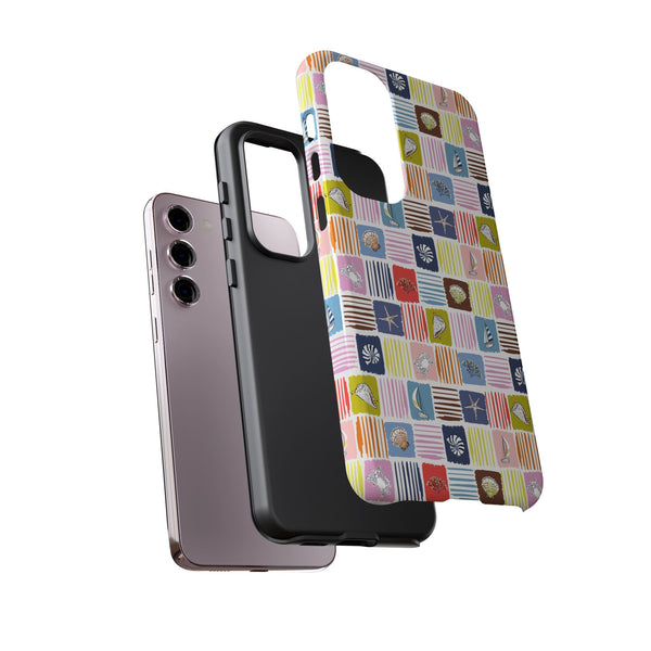 Colorful Seashells Sailboats and Starfish Summer Themed Phone Case