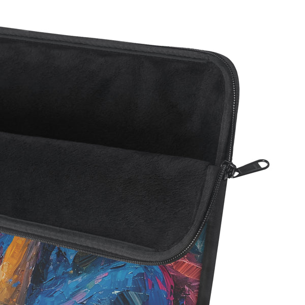 Woman in a Cafe Painting Inspired Laptop Sleeve