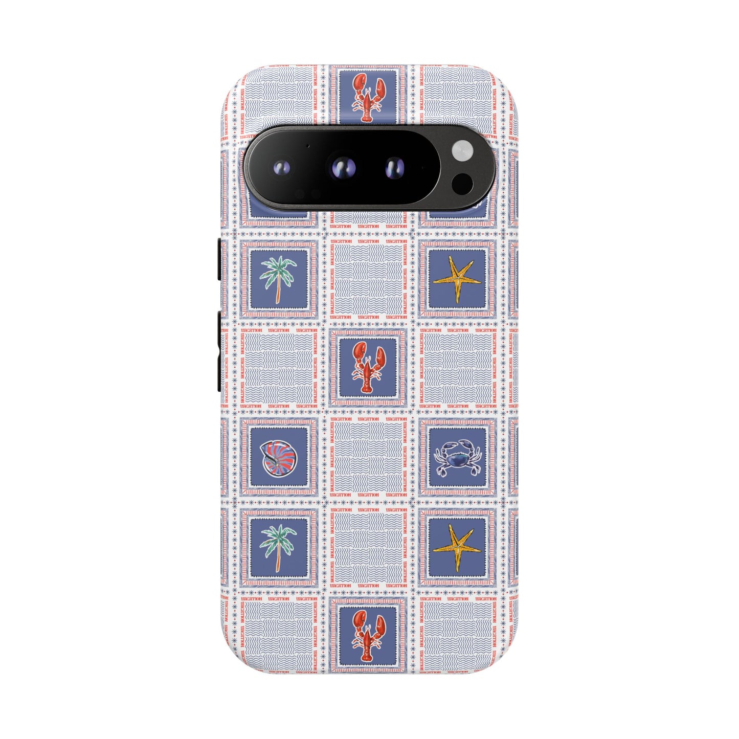 Lobsters Sailboats Seashells - Cell Phone Tough Case