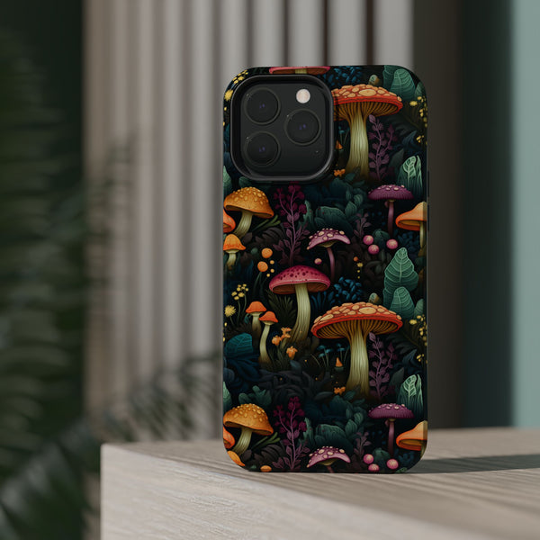 Mushroom Forest Magnetic Tough iPhone Case - Enchanting, Durable, and Unique