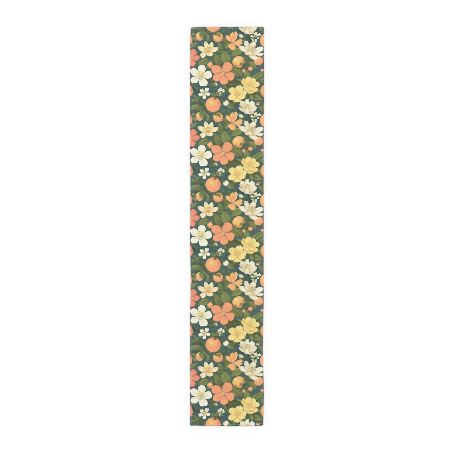 Orange Blossom Floral Table Runner