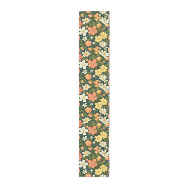 Orange Blossom Floral Table Runner