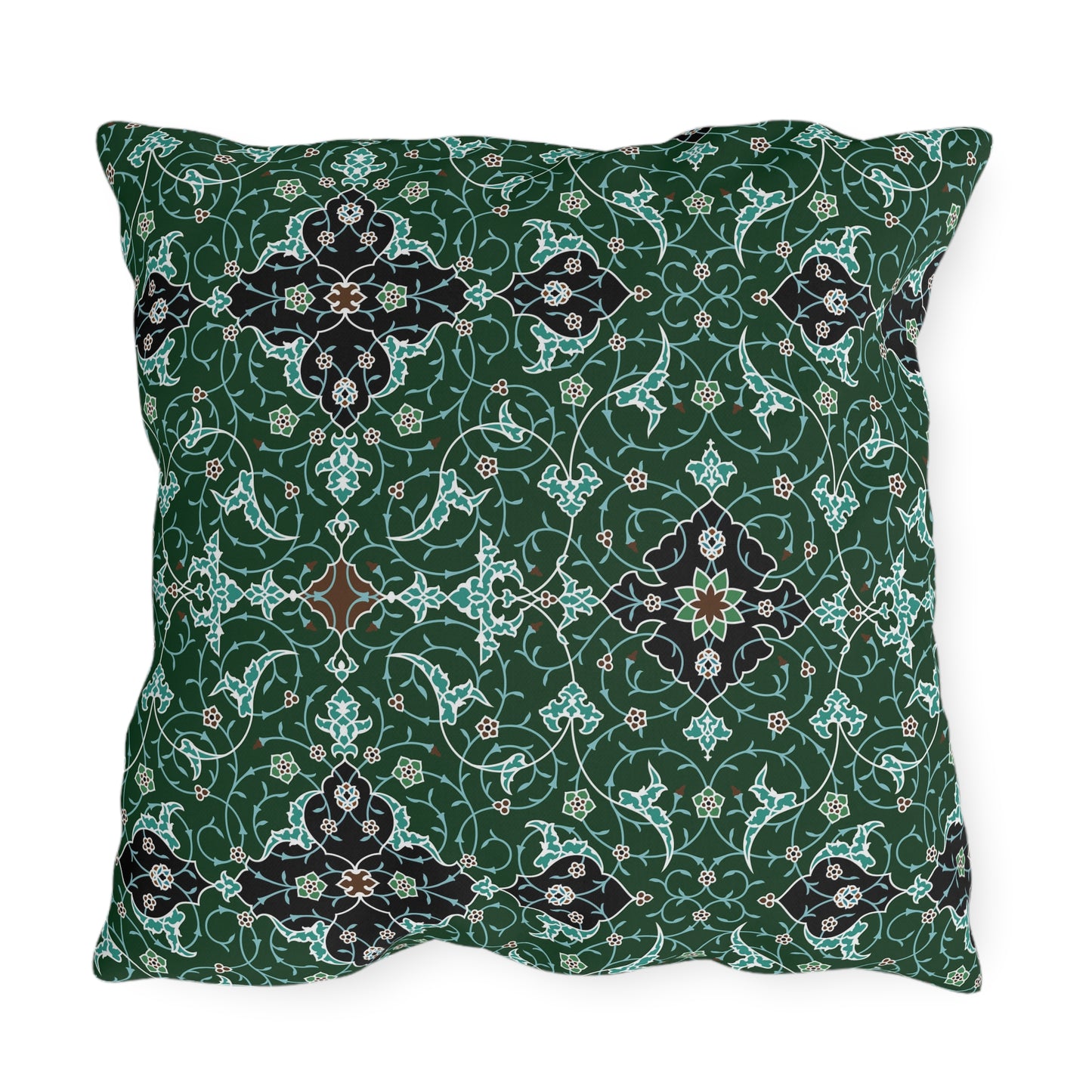 Elegant Green and Blue - Outdoor Pillow
