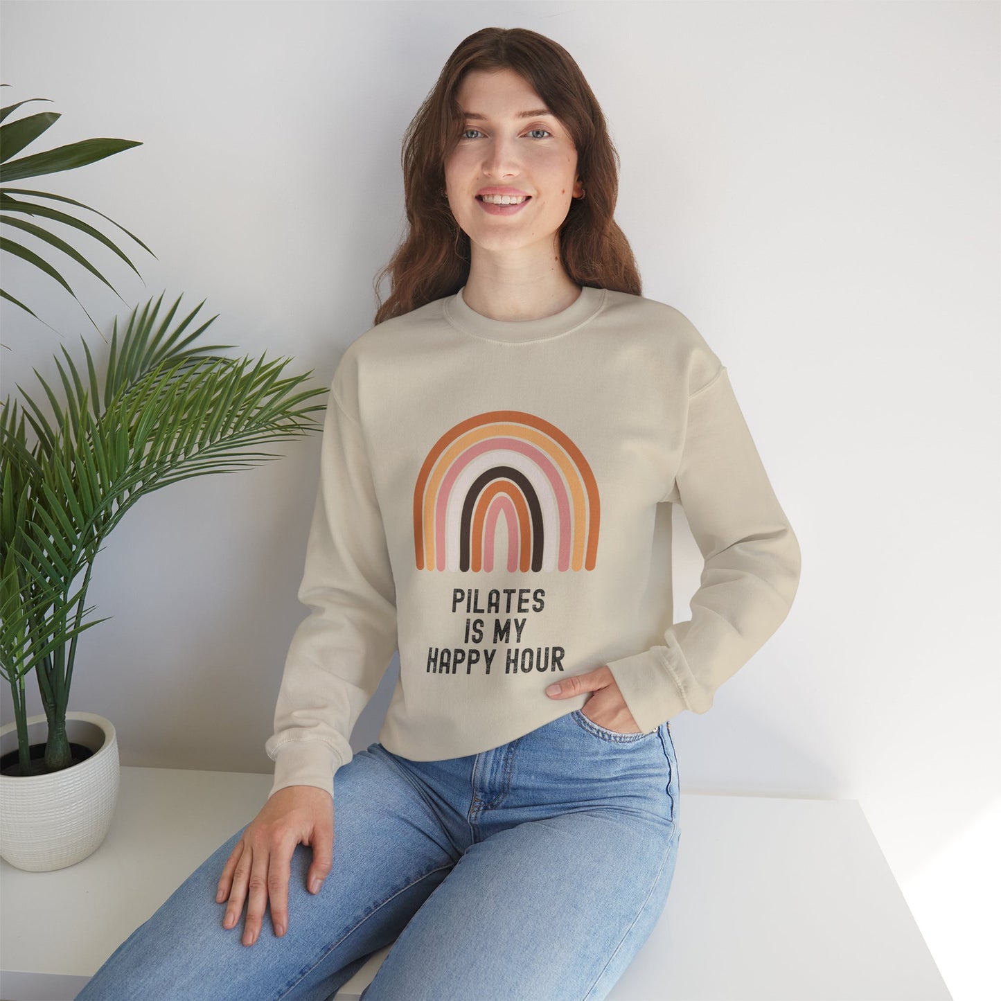 Pilates Is My Happy Hour Sweatshirt Crewneck Sweatshirt