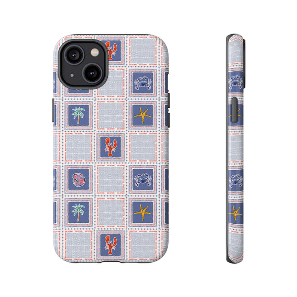 Lobsters Sailboats Seashells - Cell Phone Tough Case