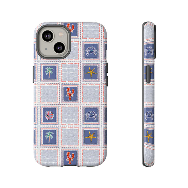 Lobsters Sailboats Seashells - Cell Phone Tough Case