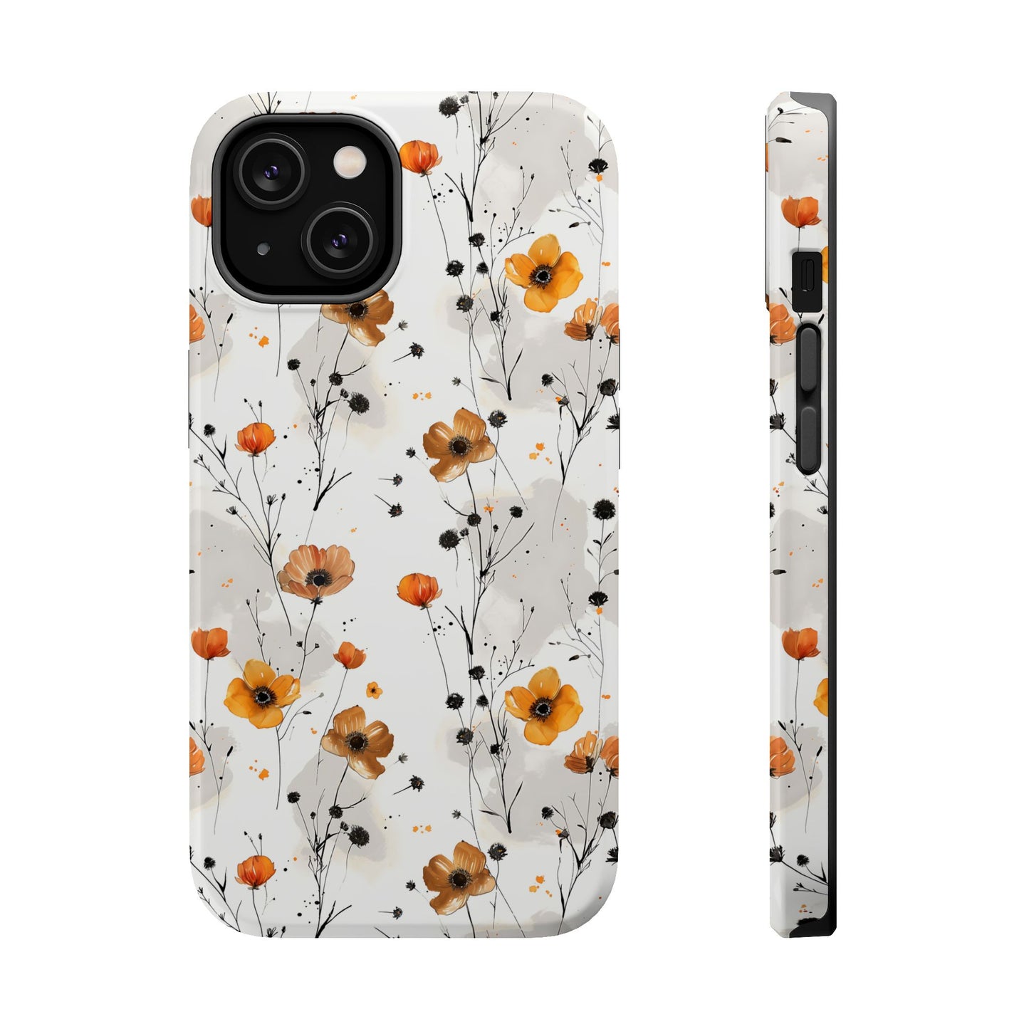 Orange and Yellow Floral MagSafe iPhone Case
