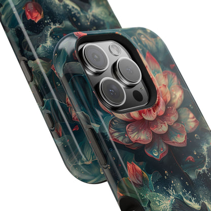 Elegant Lotus Blossom Artistic MagSafe iPhone Case
