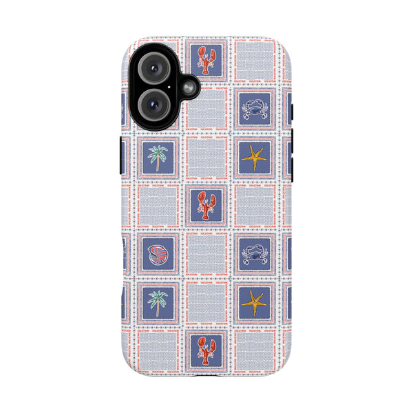 Lobsters Sailboats Seashells - Cell Phone Tough Case