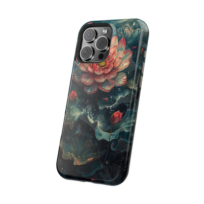 Elegant Lotus Blossom Artistic MagSafe iPhone Case