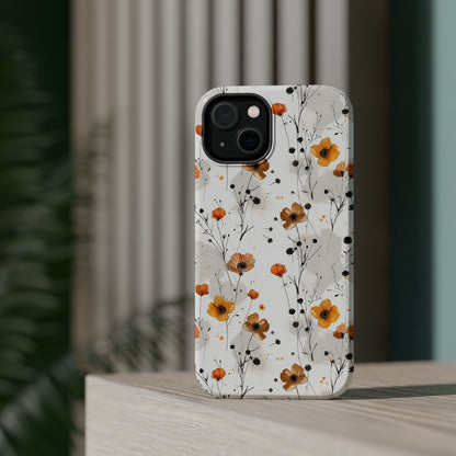 Orange and Yellow Floral MagSafe iPhone Case