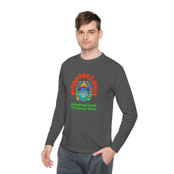 Unisex Long Sleeve TShirt Hippie Claus Graphic Tshirt Funny Tee