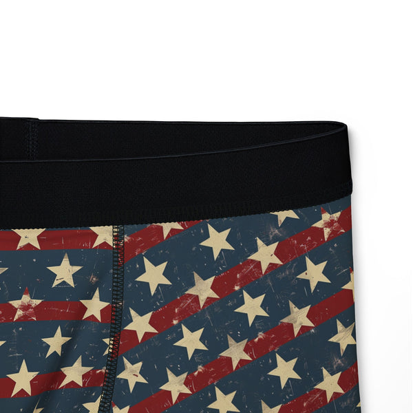 Mens Patriotic Boxer Briefs - USA Flag Design