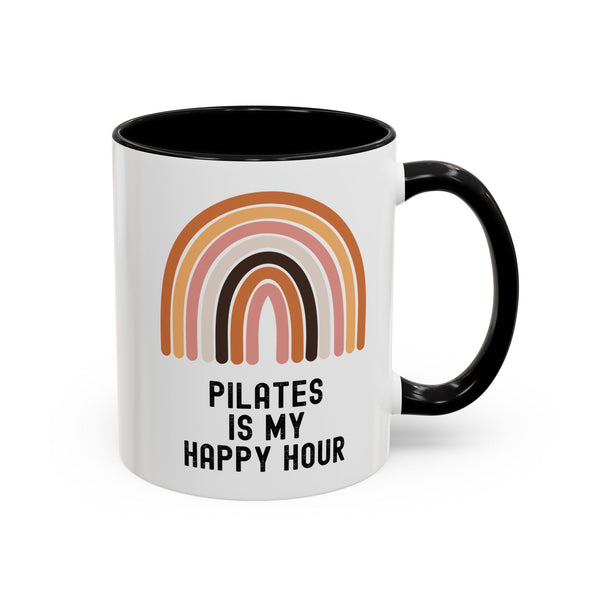 Pilates Is My Happy Hour Funny Coffee Mug Gift for Pilates Lover Women Workout Cup Mothers Day