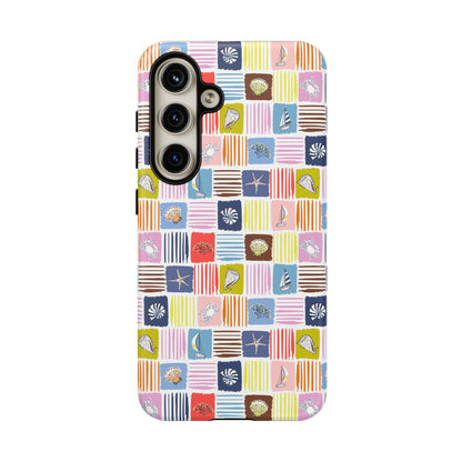 Colorful Seashells Sailboats and Starfish Summer Themed Phone Case