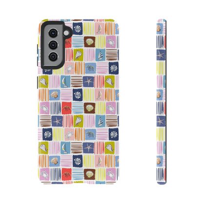 Colorful Seashells Sailboats and Starfish Summer Themed Phone Case