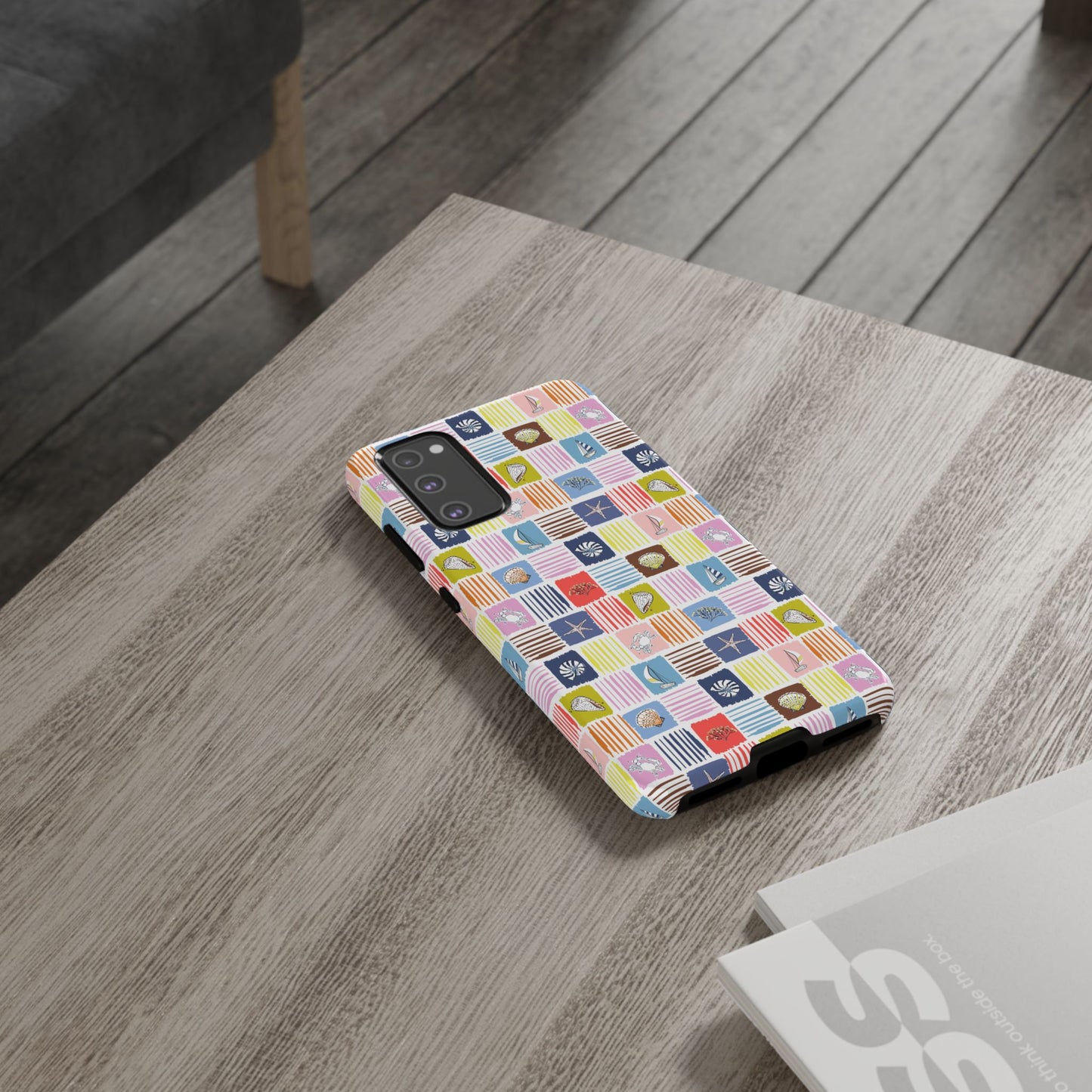 Colorful Seashells Sailboats and Starfish Summer Themed Phone Case