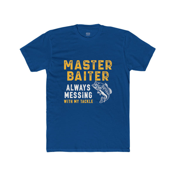 Master Baiter Mens Cotton Crew Tee - Fishing Themed Tee