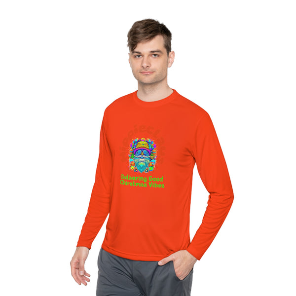 Unisex Long Sleeve TShirt Hippie Claus Graphic Tshirt Funny Tee